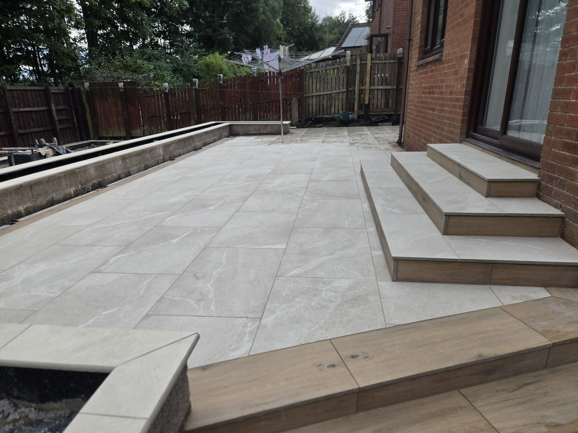 Porcelain patio project 11