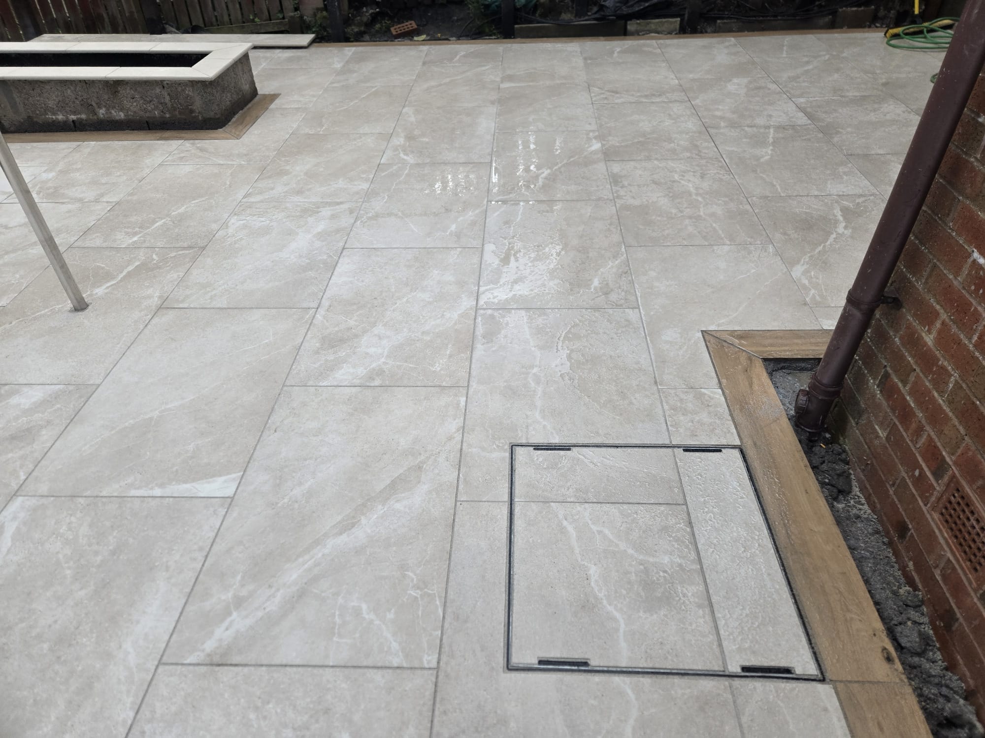 Porcelain patio project 12