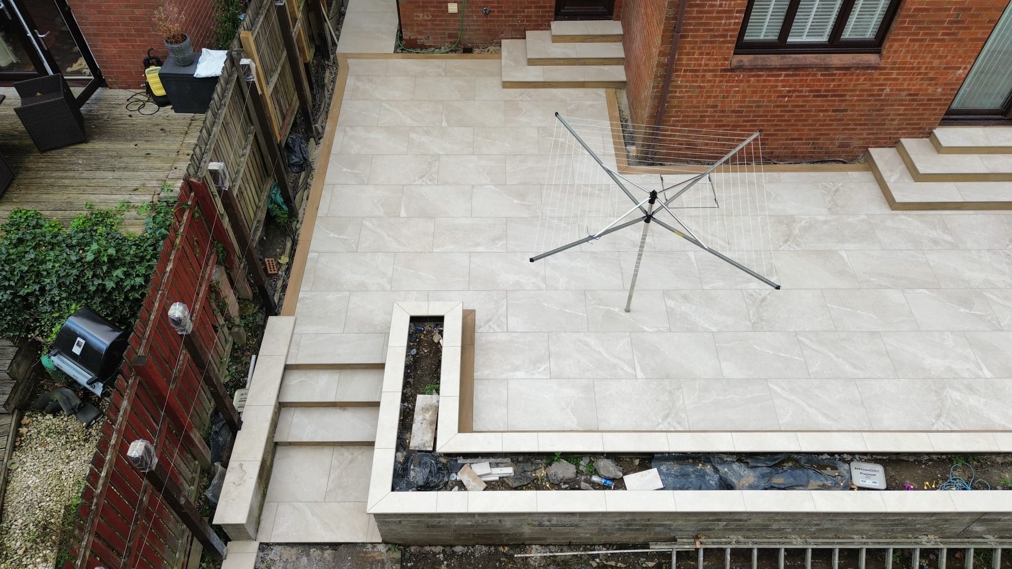 Porcelain patio project 13