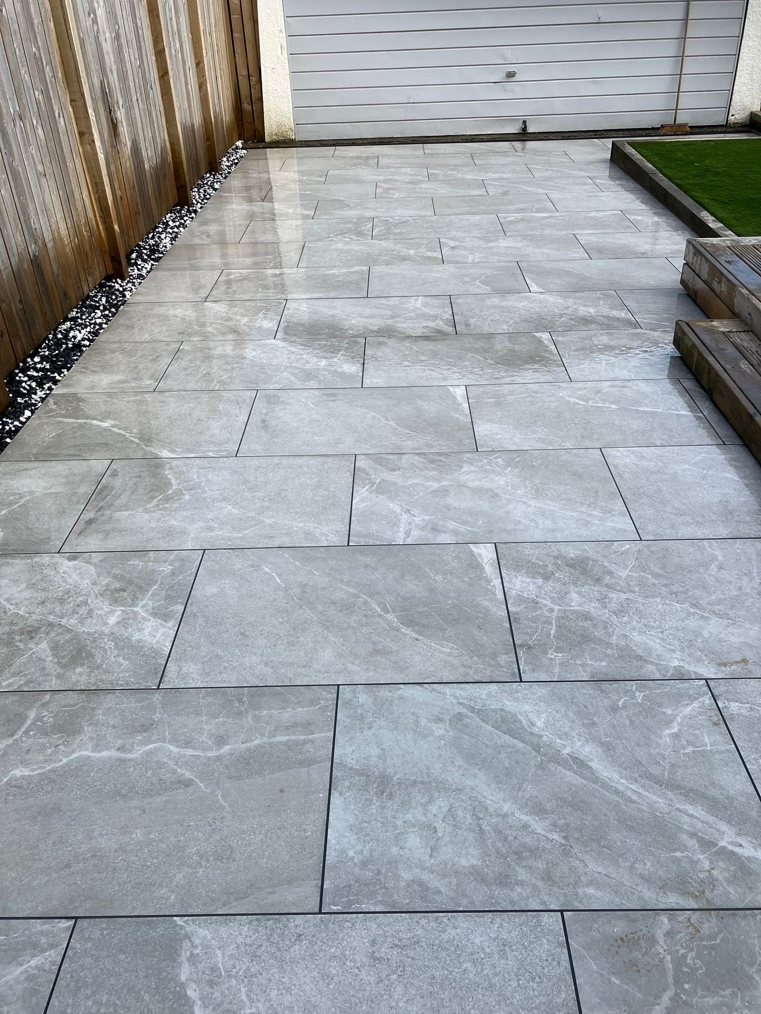 Porcelain patio project 14