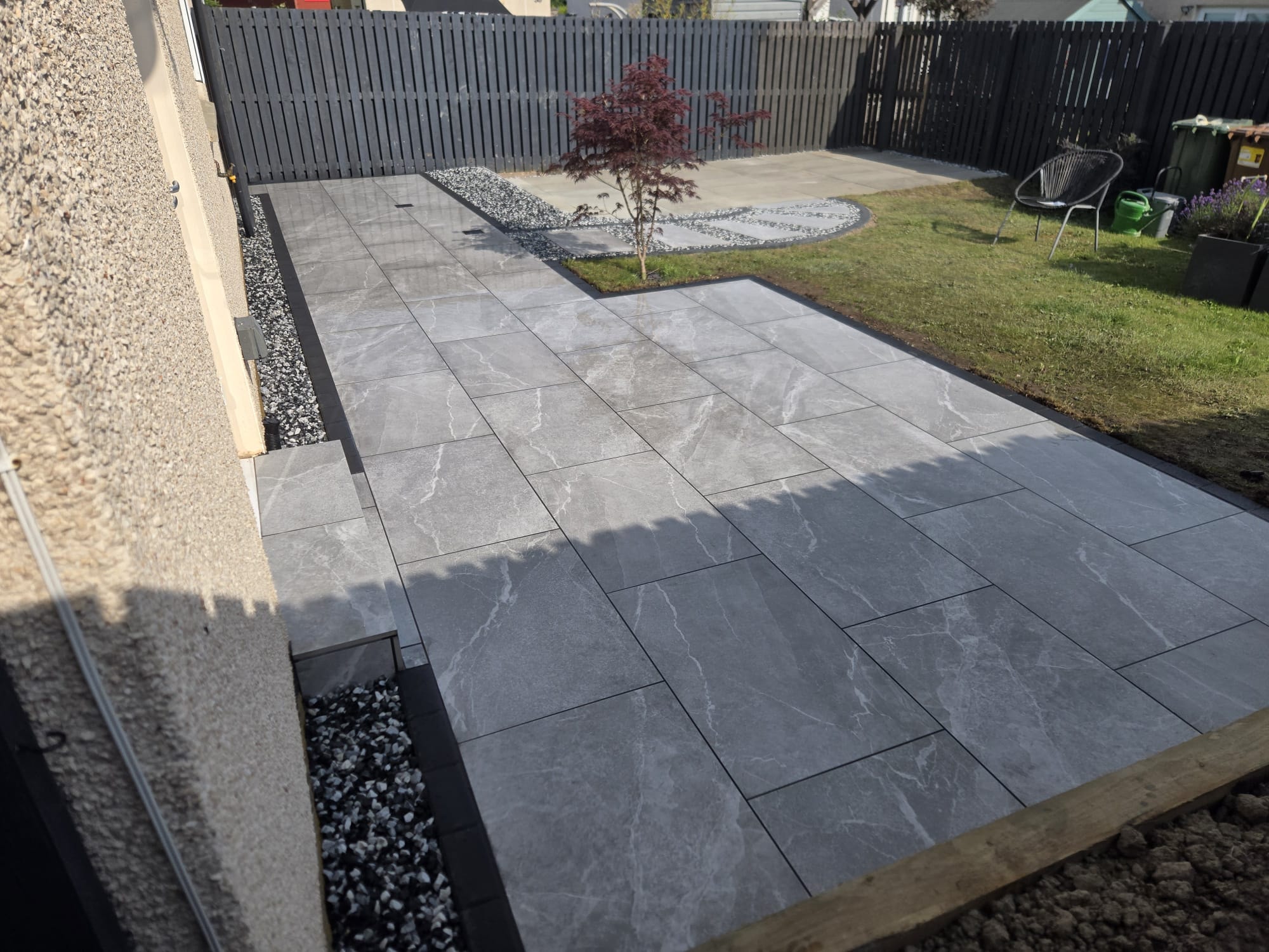 Porcelain patio project 16