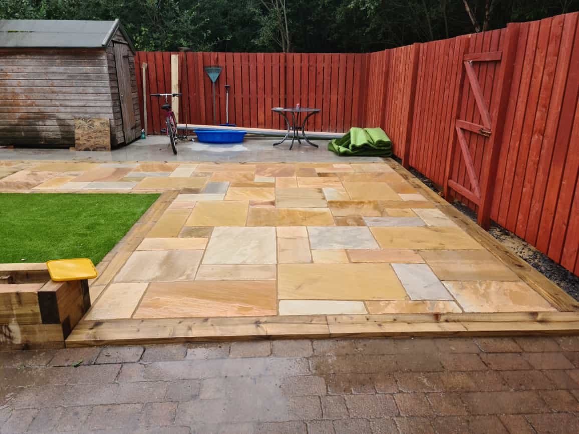 Porcelain patio project 17