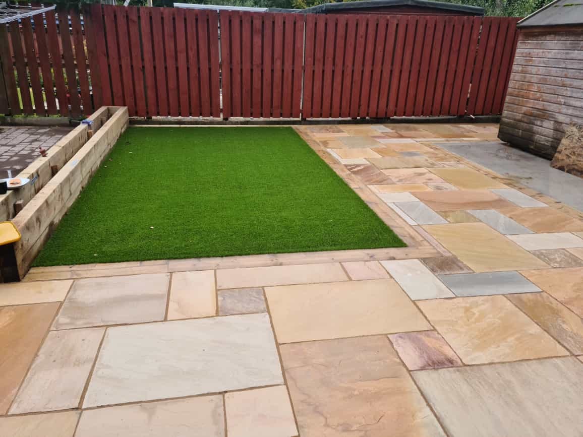 Porcelain patio project 18