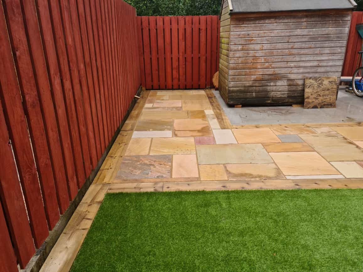 Porcelain patio project 19