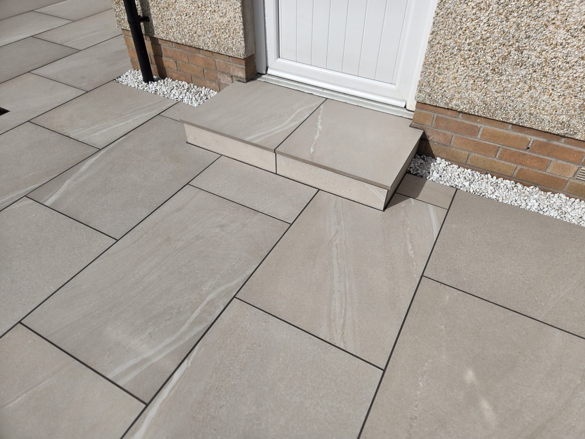 Luxury outdoor porcelain tile patio
