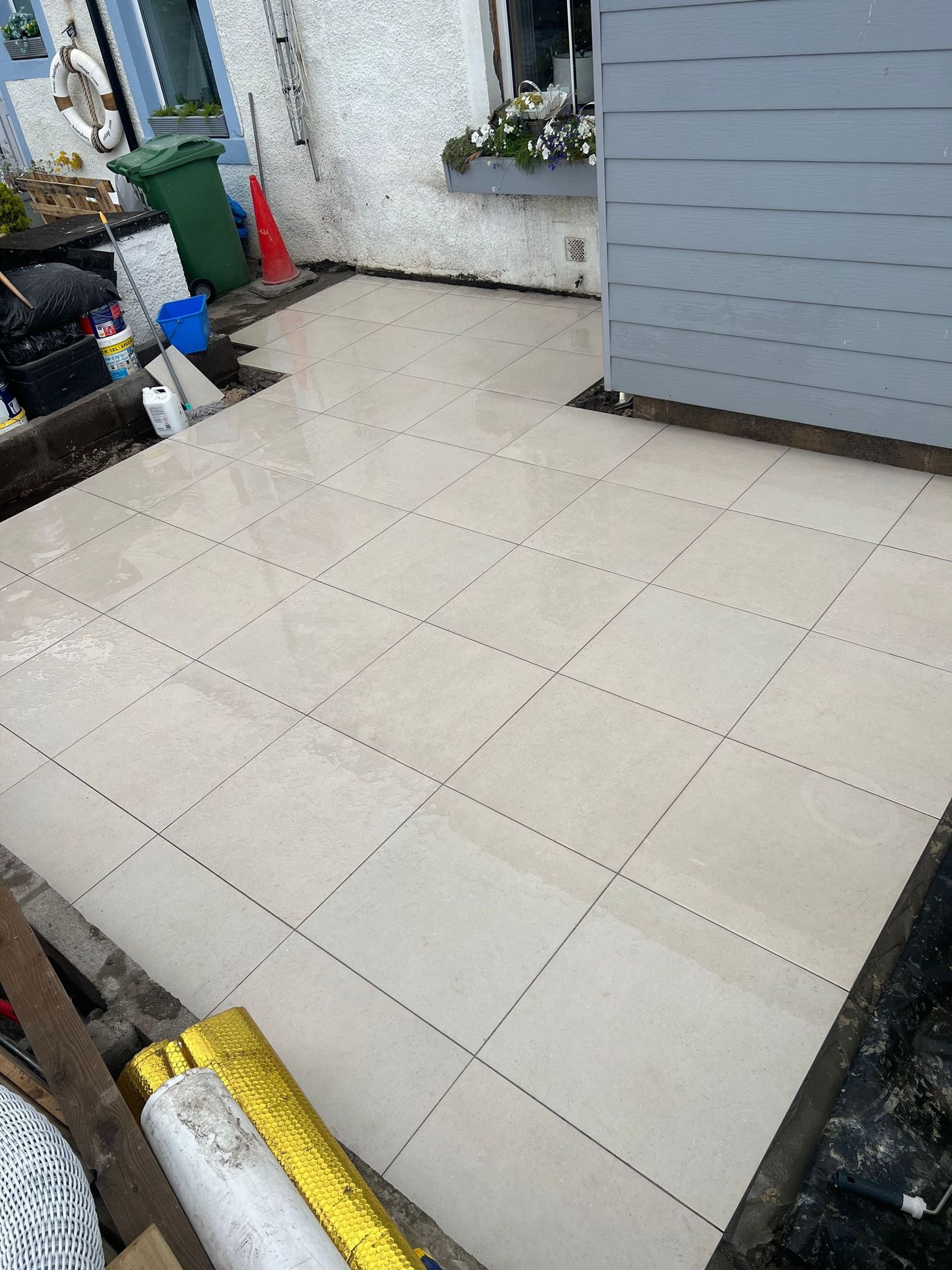 Porcelain patio project 21