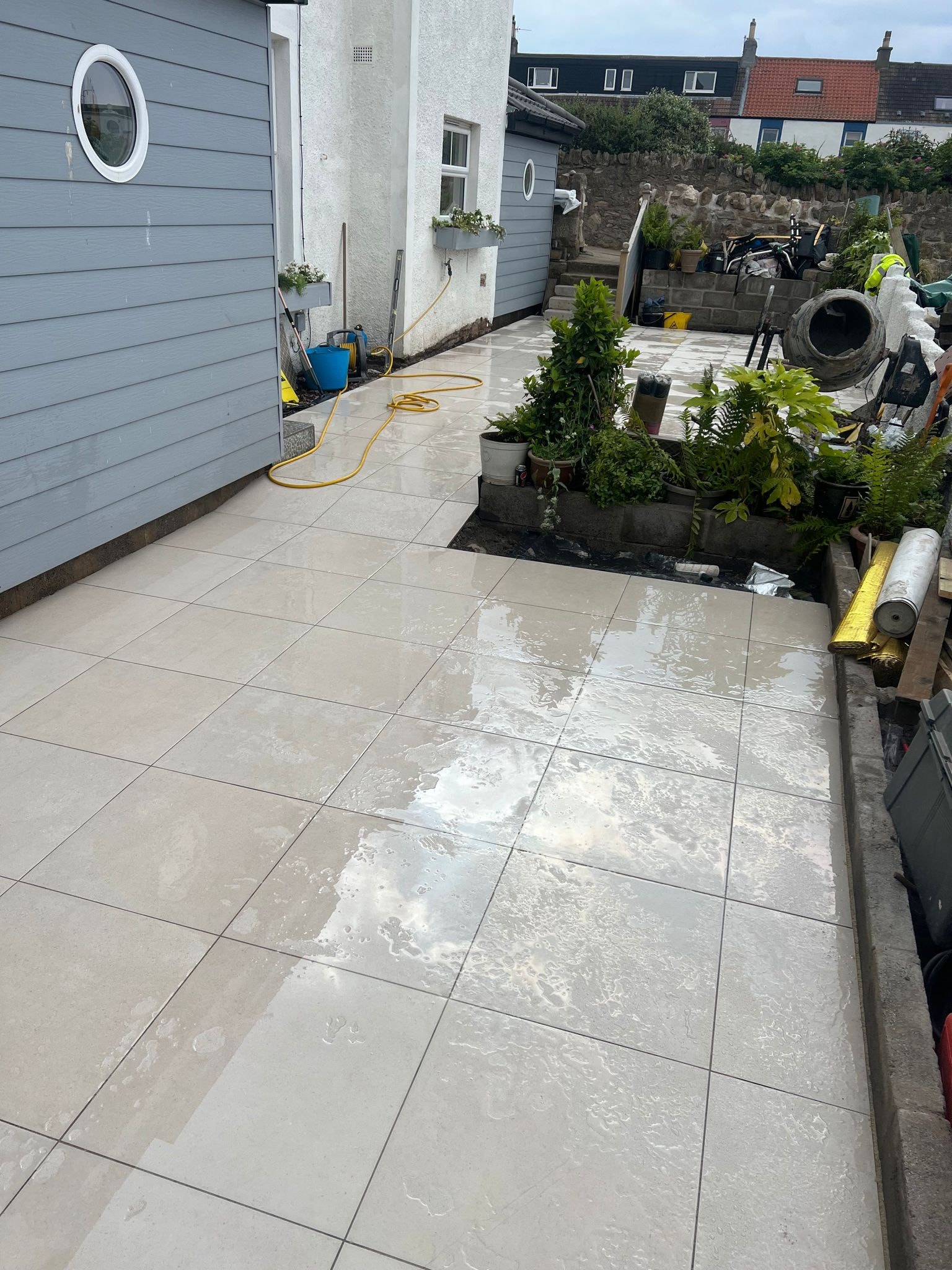 Porcelain patio project 22
