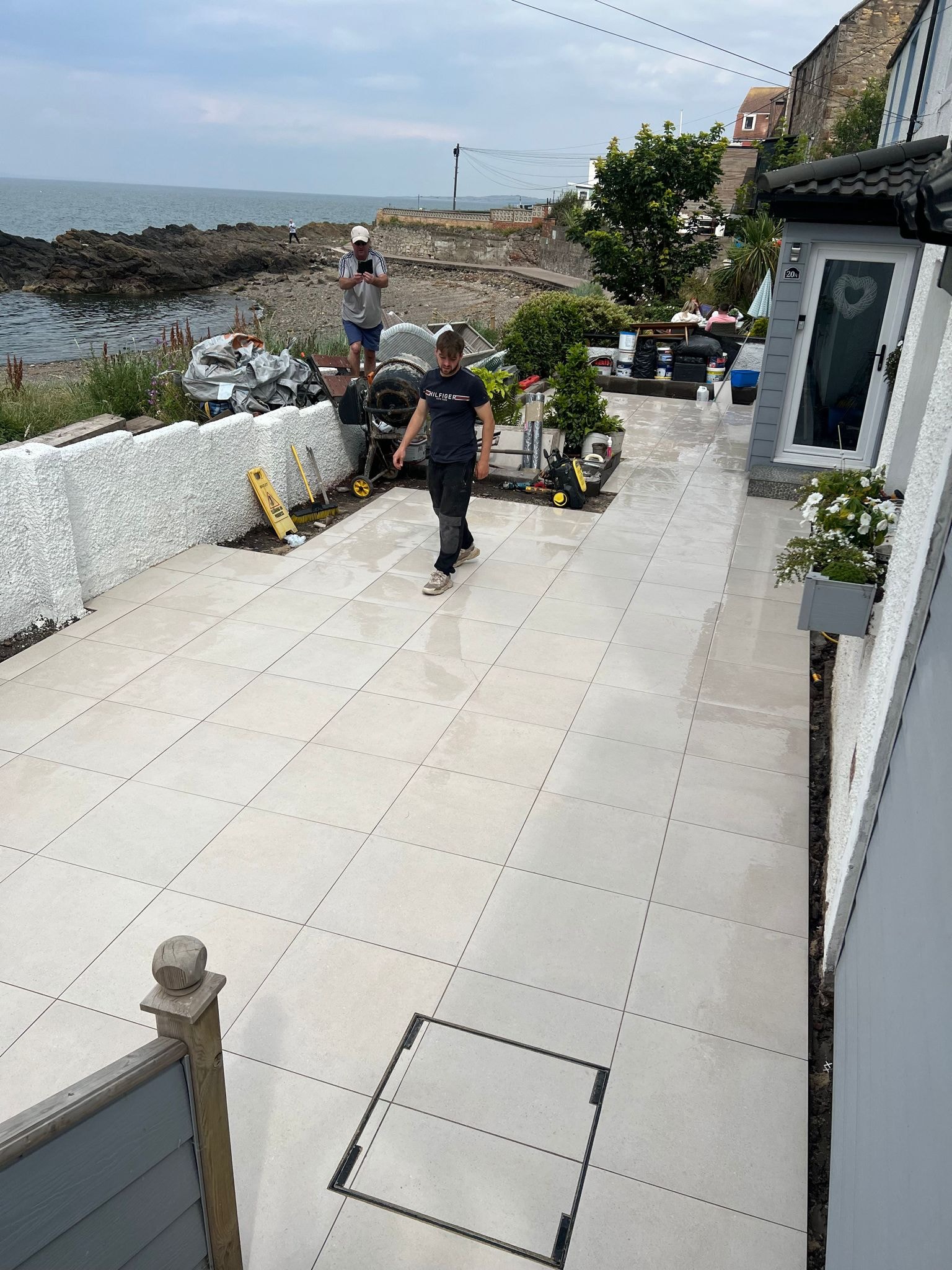 Porcelain patio project 23