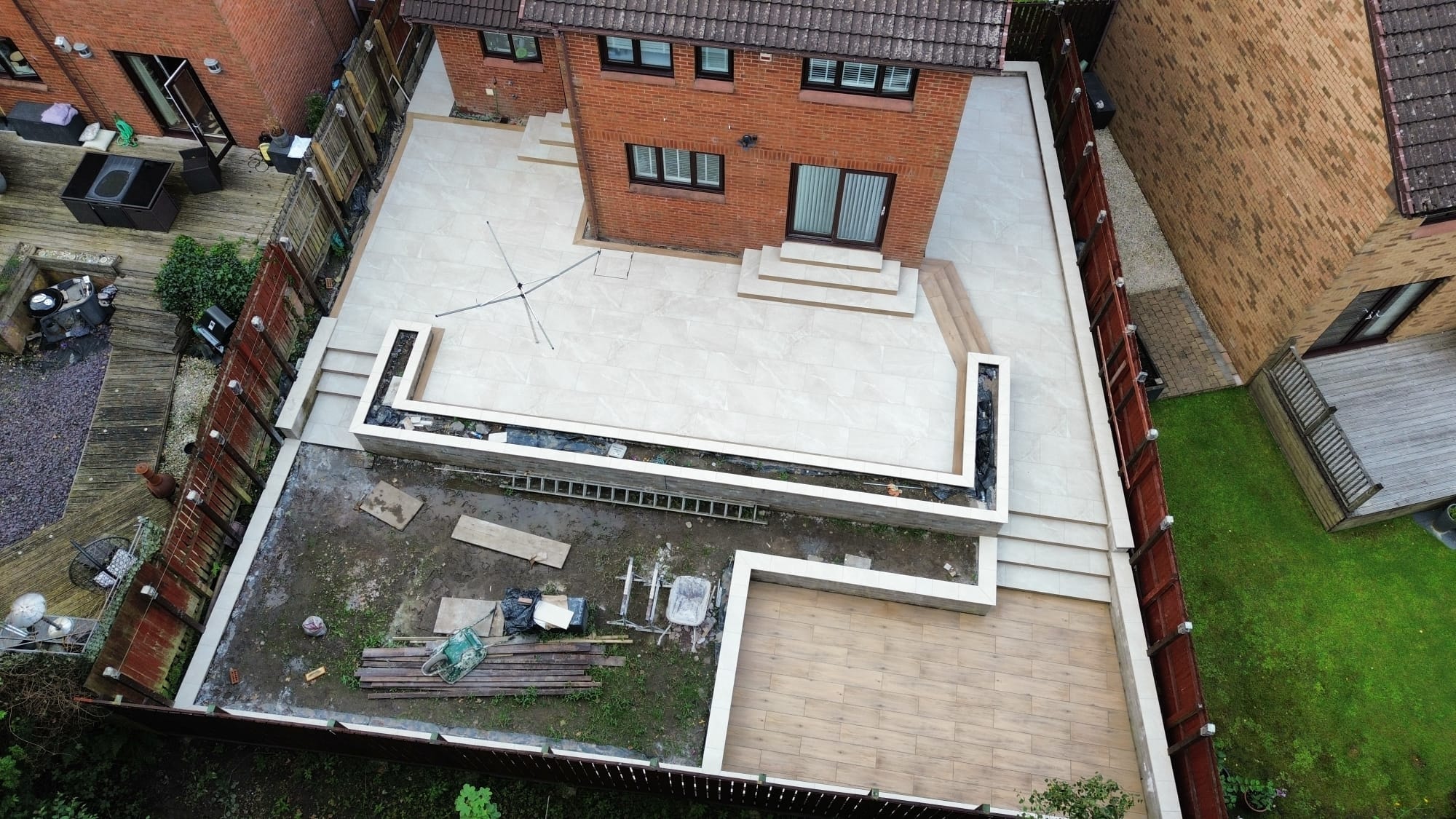Porcelain patio project 8